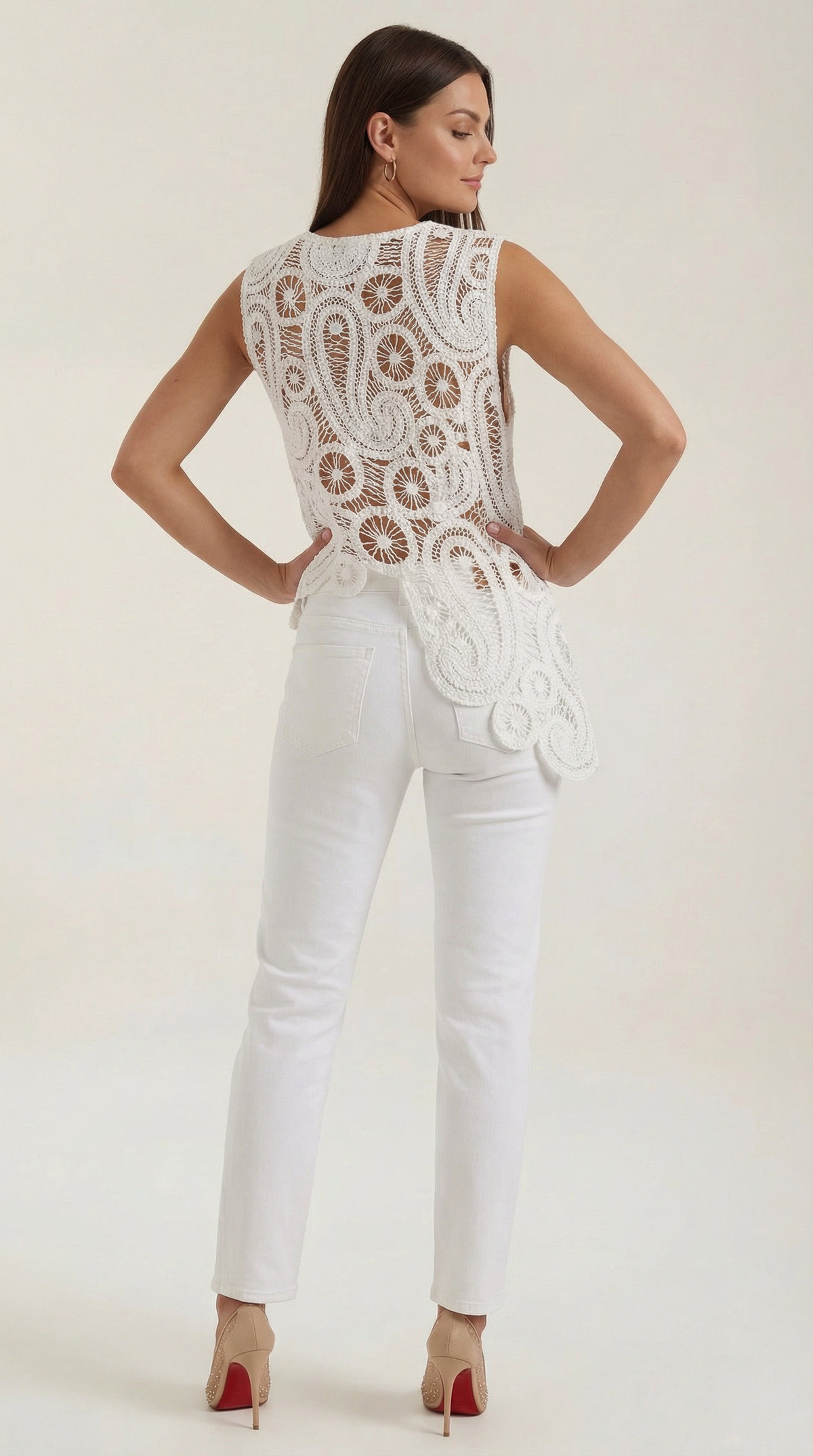 GENEVIEVE | BLUSA ASIMETRICA CON DETALLES DE ENCAJE