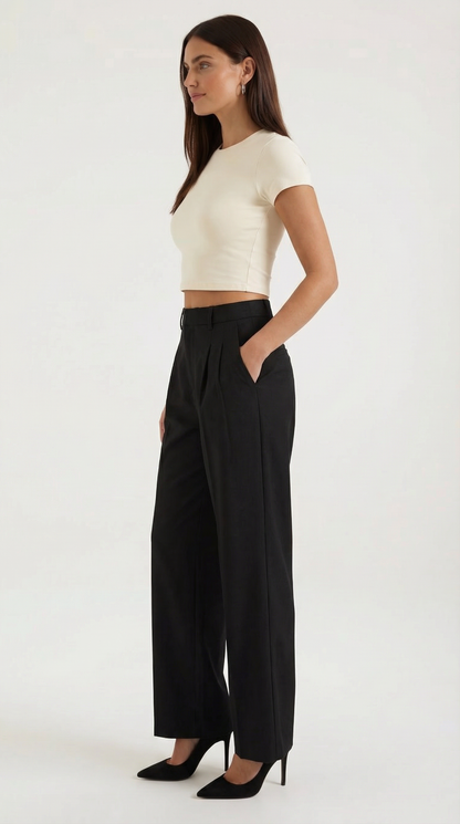 DOROTHY | PANTALONES RECTOS PLISADOS