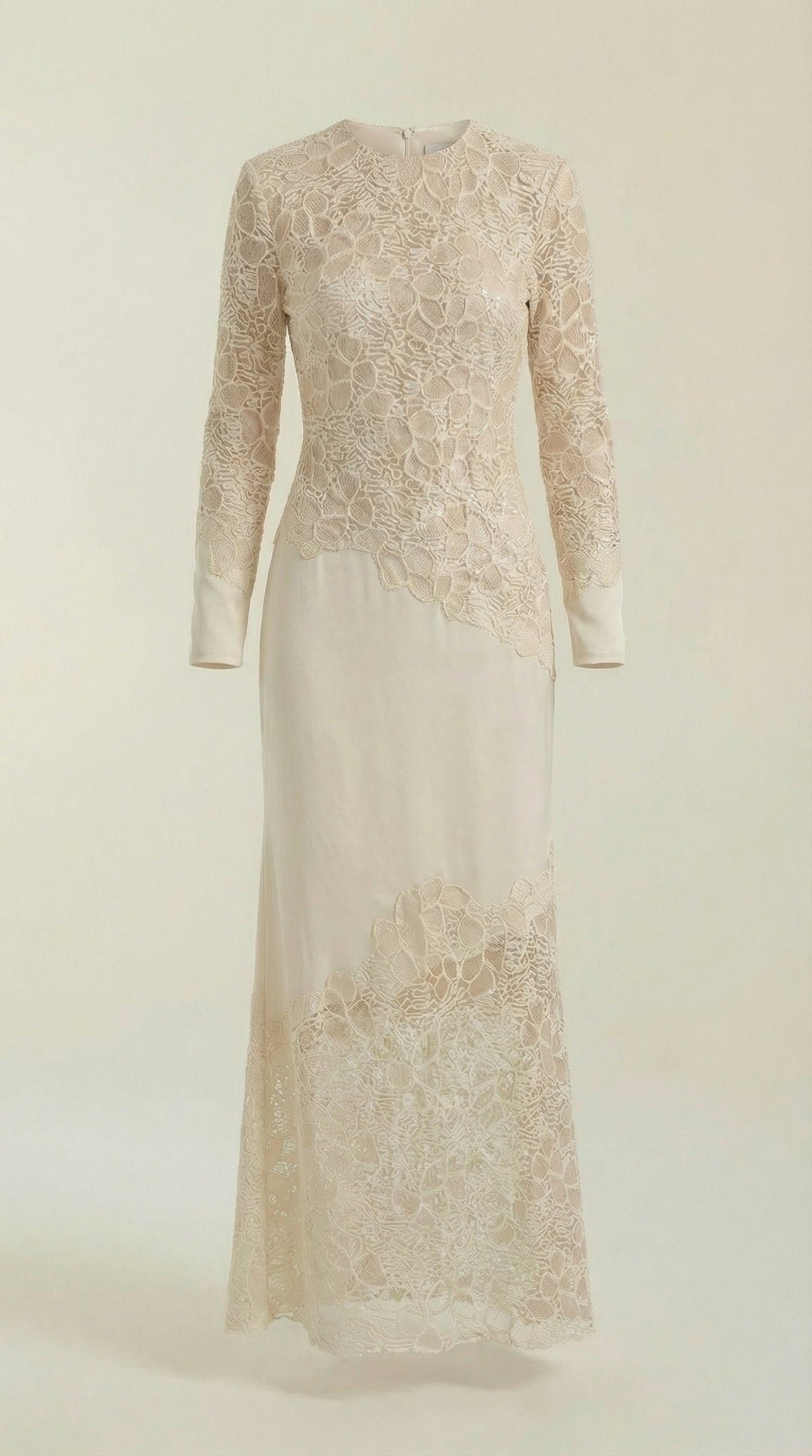 ELISE | VESTIDO LARGO CON LENTEJUELAS Y ENCAJE