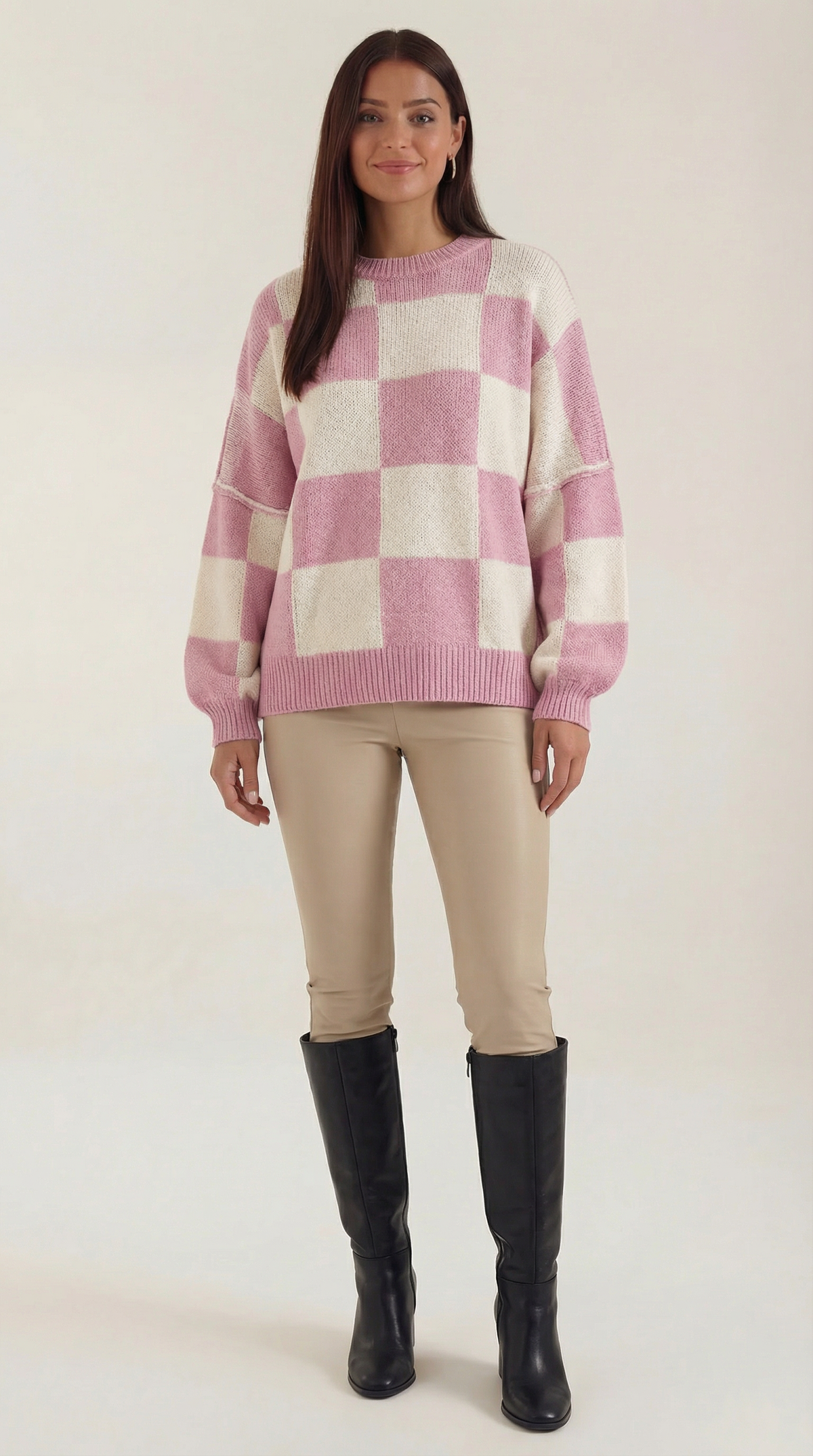 MATILDA | JERSEY DE PUNTO A CUADROS