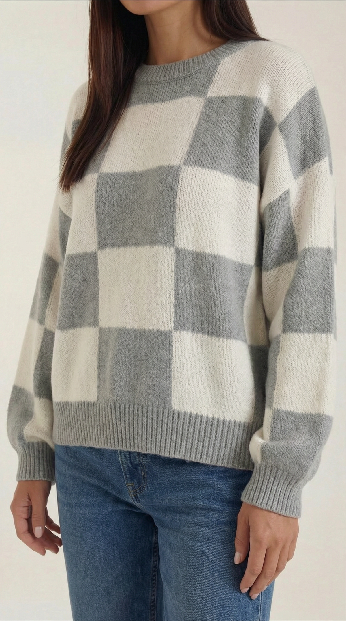 MATILDA | JERSEY DE PUNTO A CUADROS