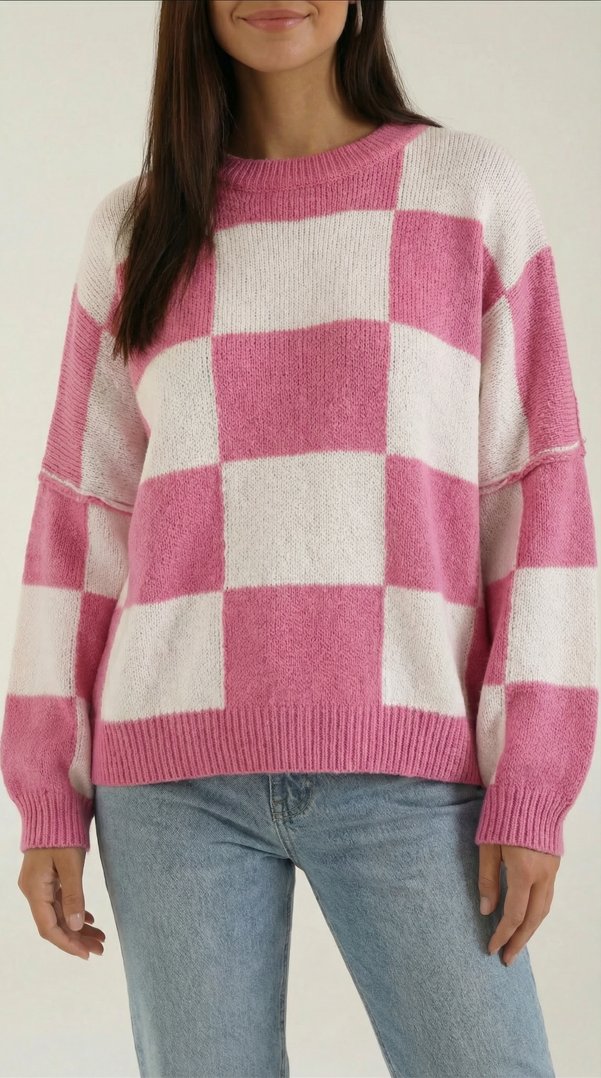 MATILDA | JERSEY DE PUNTO A CUADROS