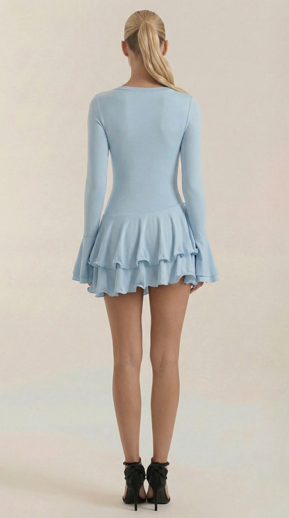 ESTELLE | VESTIDO CORTO CON VOLANTES