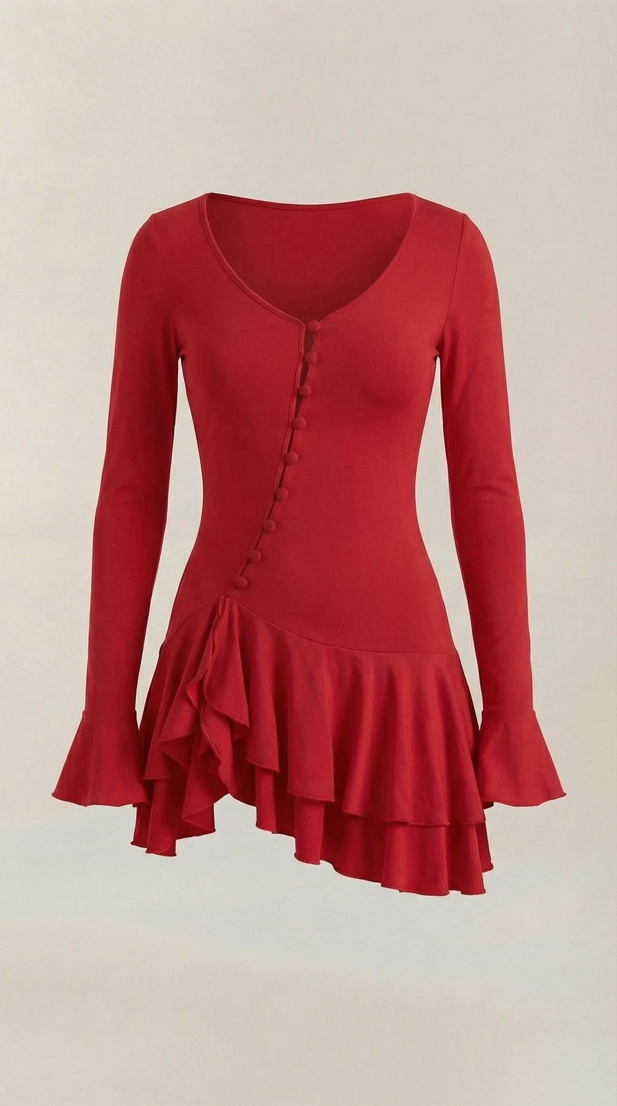 ESTELLE | VESTIDO CORTO CON VOLANTES