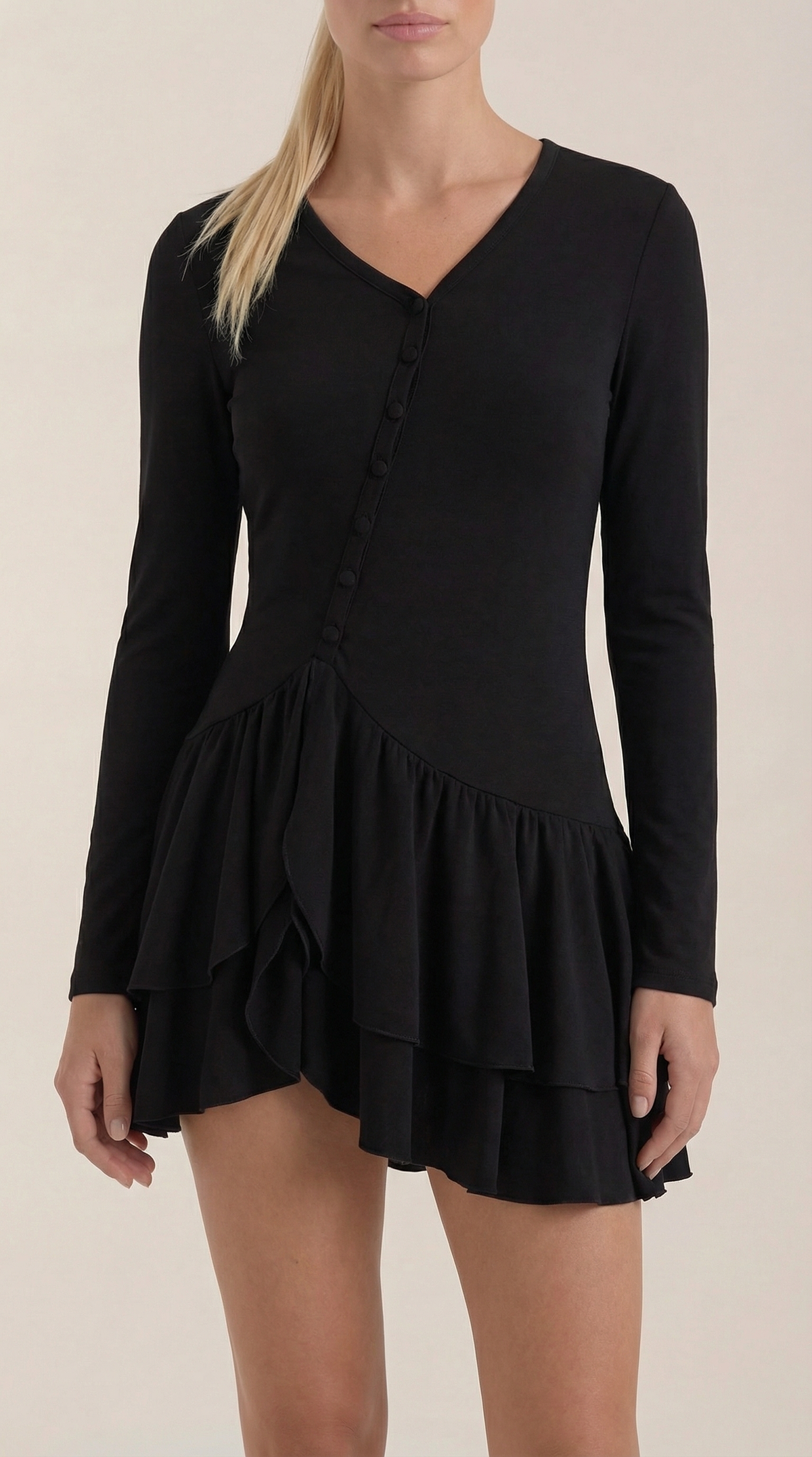 ESTELLE | VESTIDO CORTO CON VOLANTES