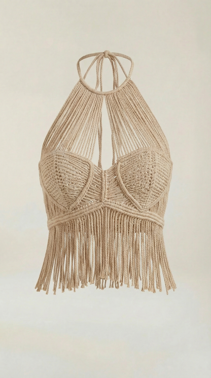 SAVANNAH | TOP HALTER DE MACRAME