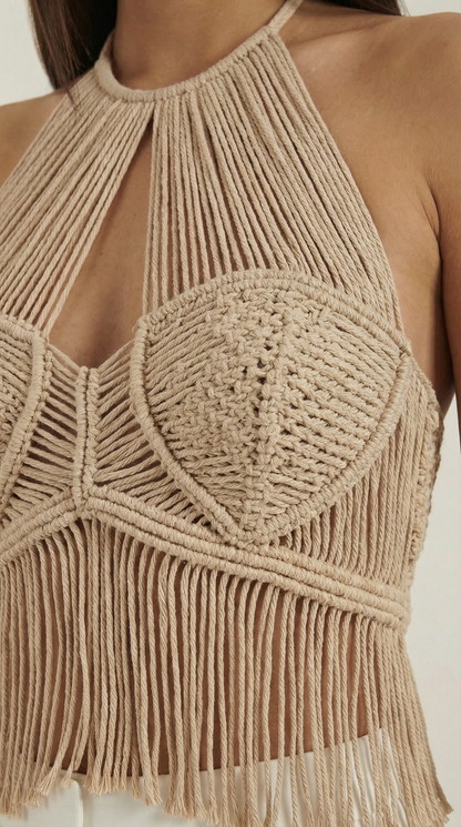 SAVANNAH | TOP HALTER DE MACRAME