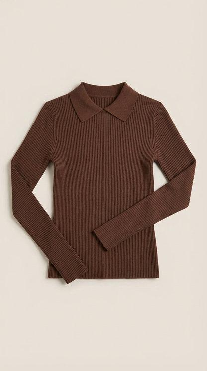 SILVIA | JERSEY DE LANA DE MANGA LARGA CON CUELLO