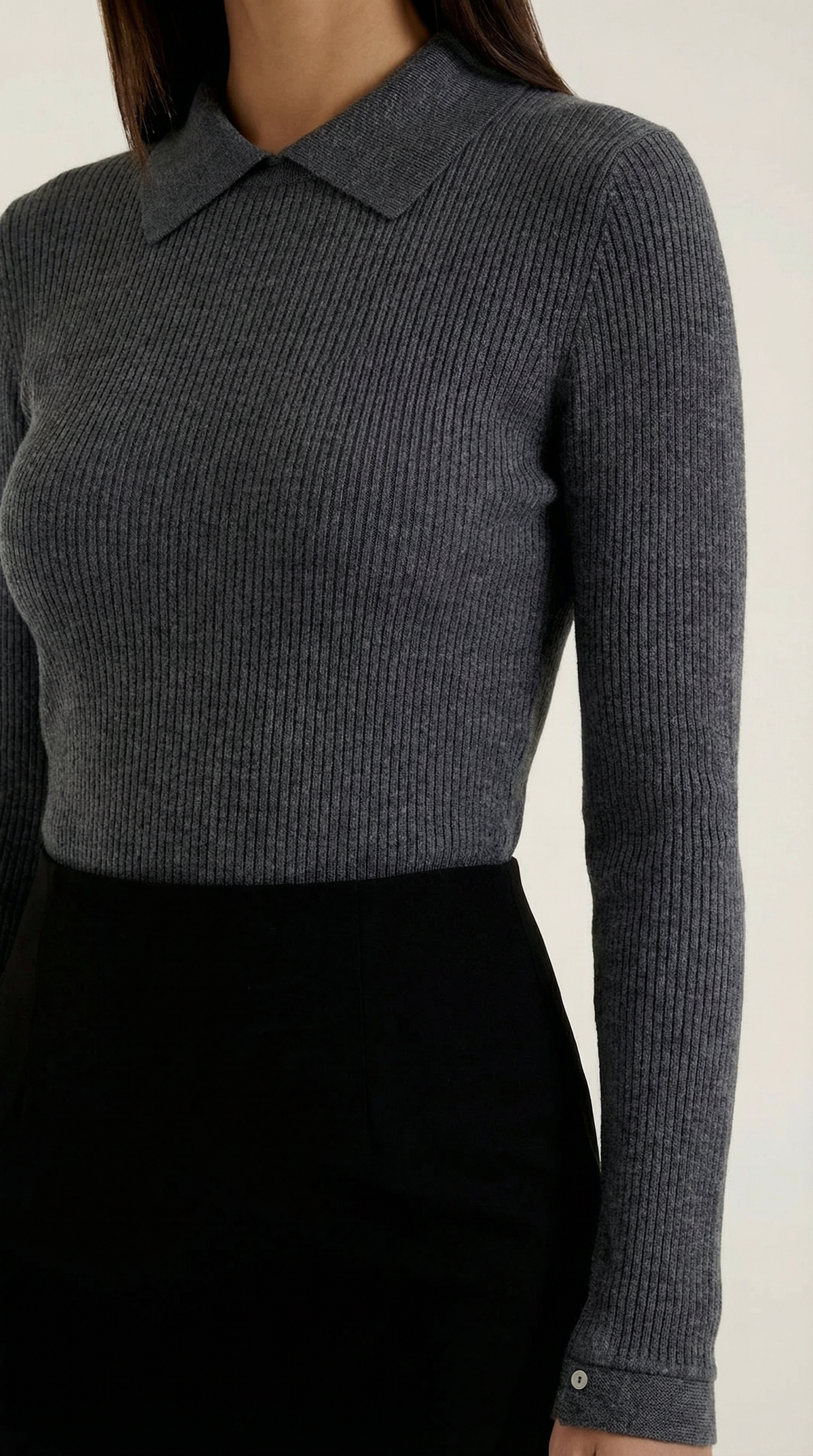 SILVIA | JERSEY DE LANA DE MANGA LARGA CON CUELLO