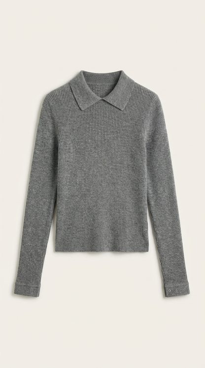 SILVIA | JERSEY DE LANA DE MANGA LARGA CON CUELLO