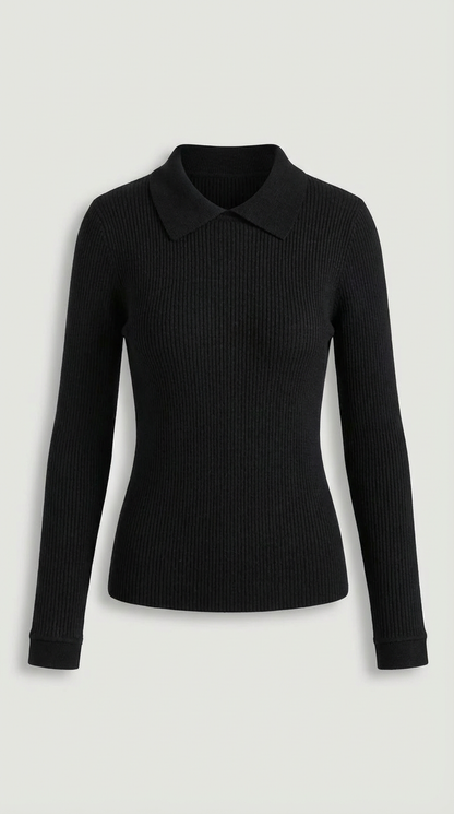 SILVIA | JERSEY DE LANA DE MANGA LARGA CON CUELLO