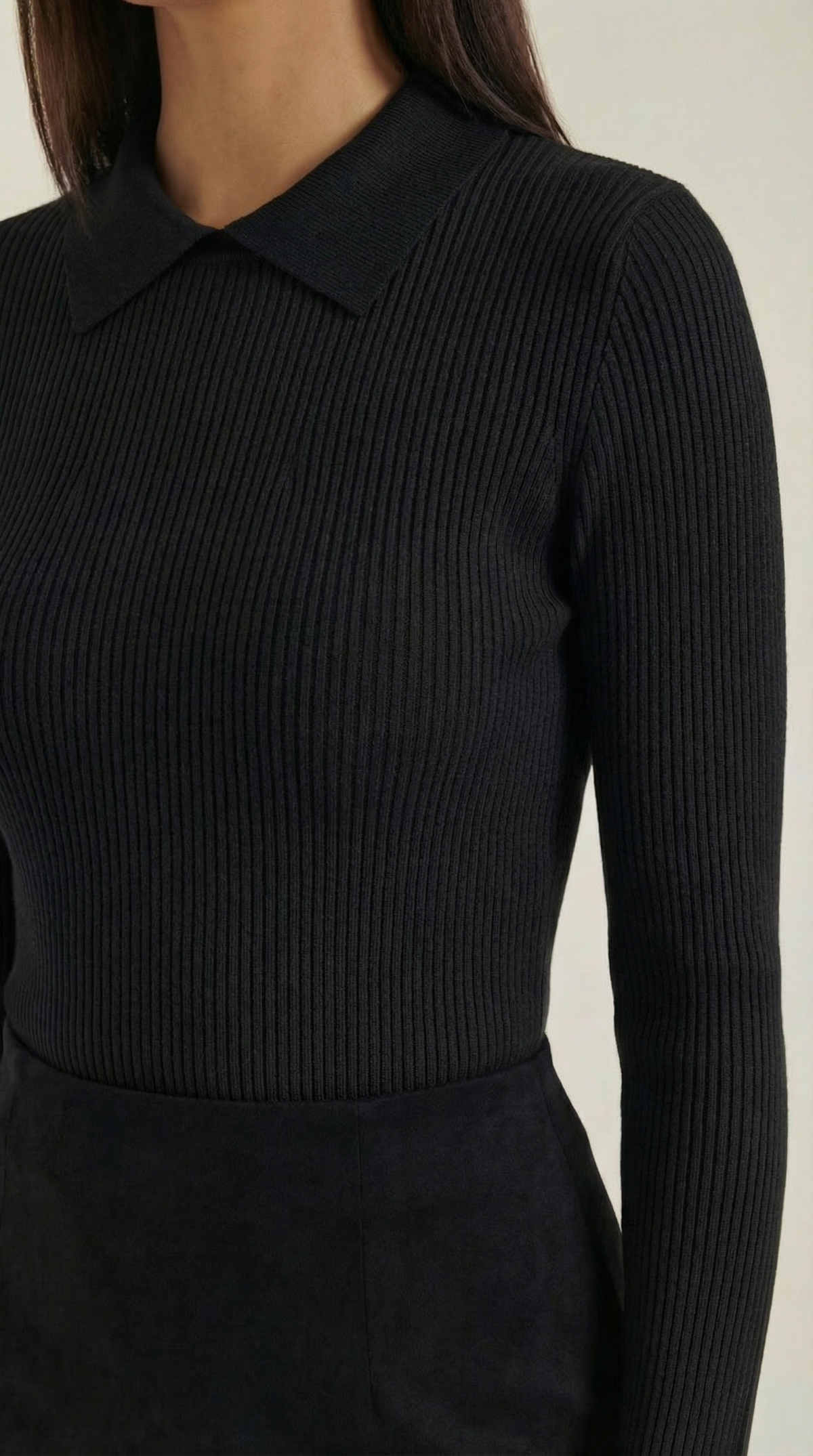 SILVIA | JERSEY DE LANA DE MANGA LARGA CON CUELLO