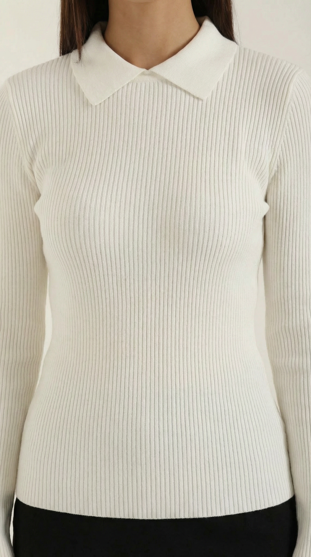 SILVIA | JERSEY DE LANA DE MANGA LARGA CON CUELLO