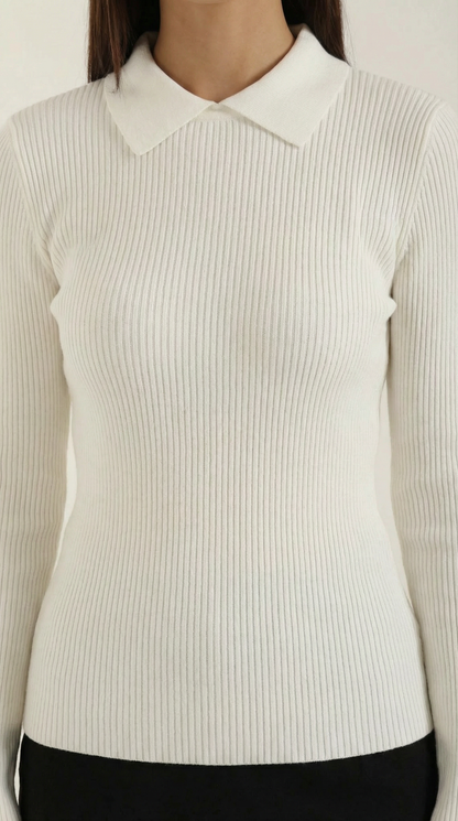 SILVIA | JERSEY DE LANA DE MANGA LARGA CON CUELLO