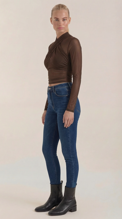 IRIS | TOP TRANSPARENTE DE MALLA