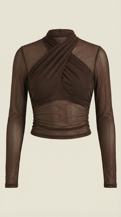 IRIS | TOP TRANSPARENTE DE MALLA