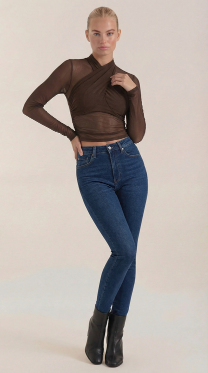 IRIS | TOP TRANSPARENTE DE MALLA