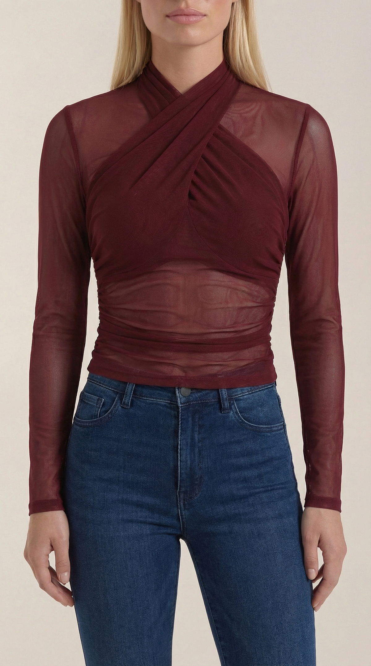 IRIS | TOP TRANSPARENTE DE MALLA