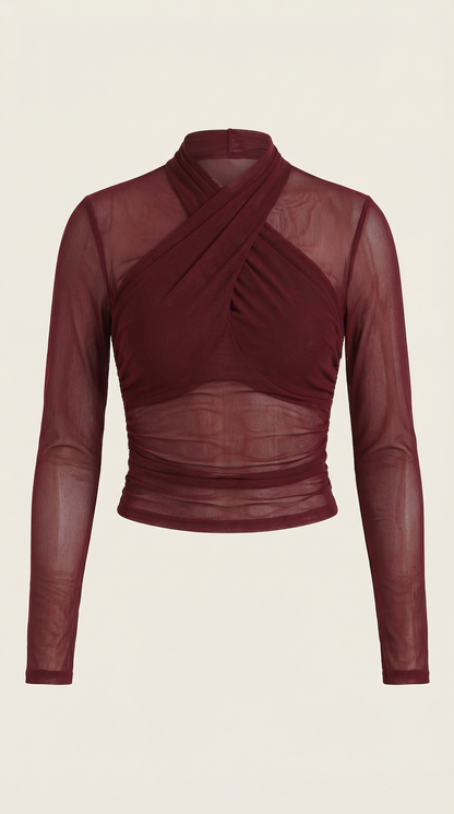 IRIS | TOP TRANSPARENTE DE MALLA