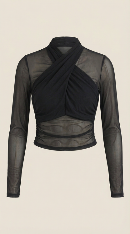 IRIS | TOP TRANSPARENTE DE MALLA