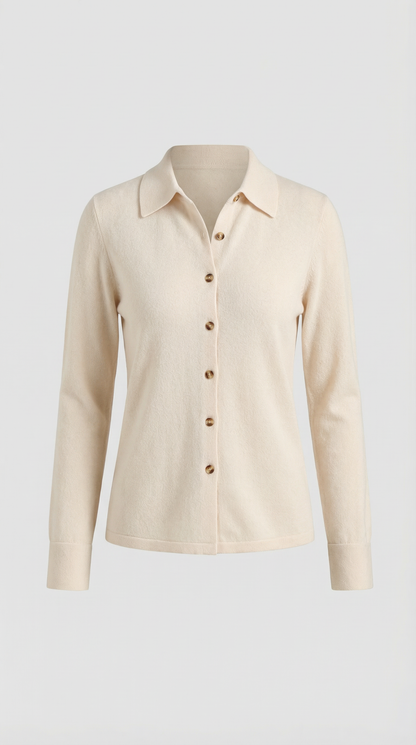 ADELAIDE | CARDIGAN DE PUNTO CON CUELLO Y BOTONES