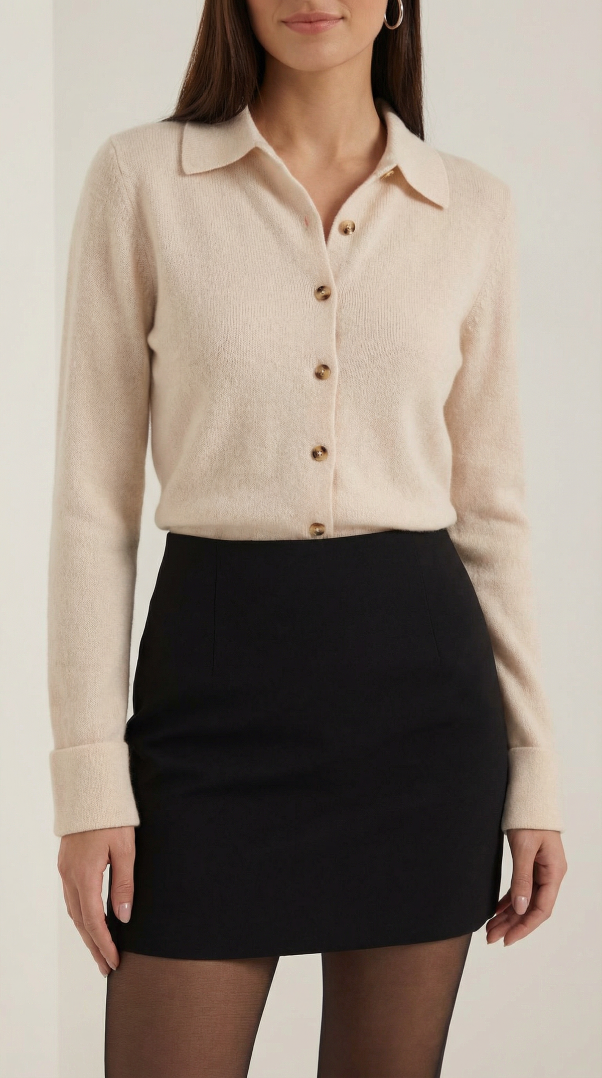 ADELAIDE | CARDIGAN DE PUNTO CON CUELLO Y BOTONES