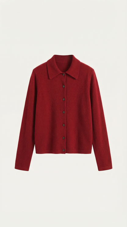 ADELAIDE | CARDIGAN DE PUNTO CON CUELLO Y BOTONES