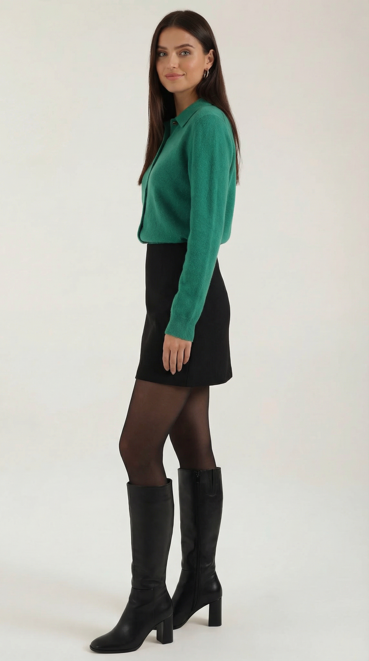 ADELAIDE | CARDIGAN DE PUNTO CON CUELLO Y BOTONES