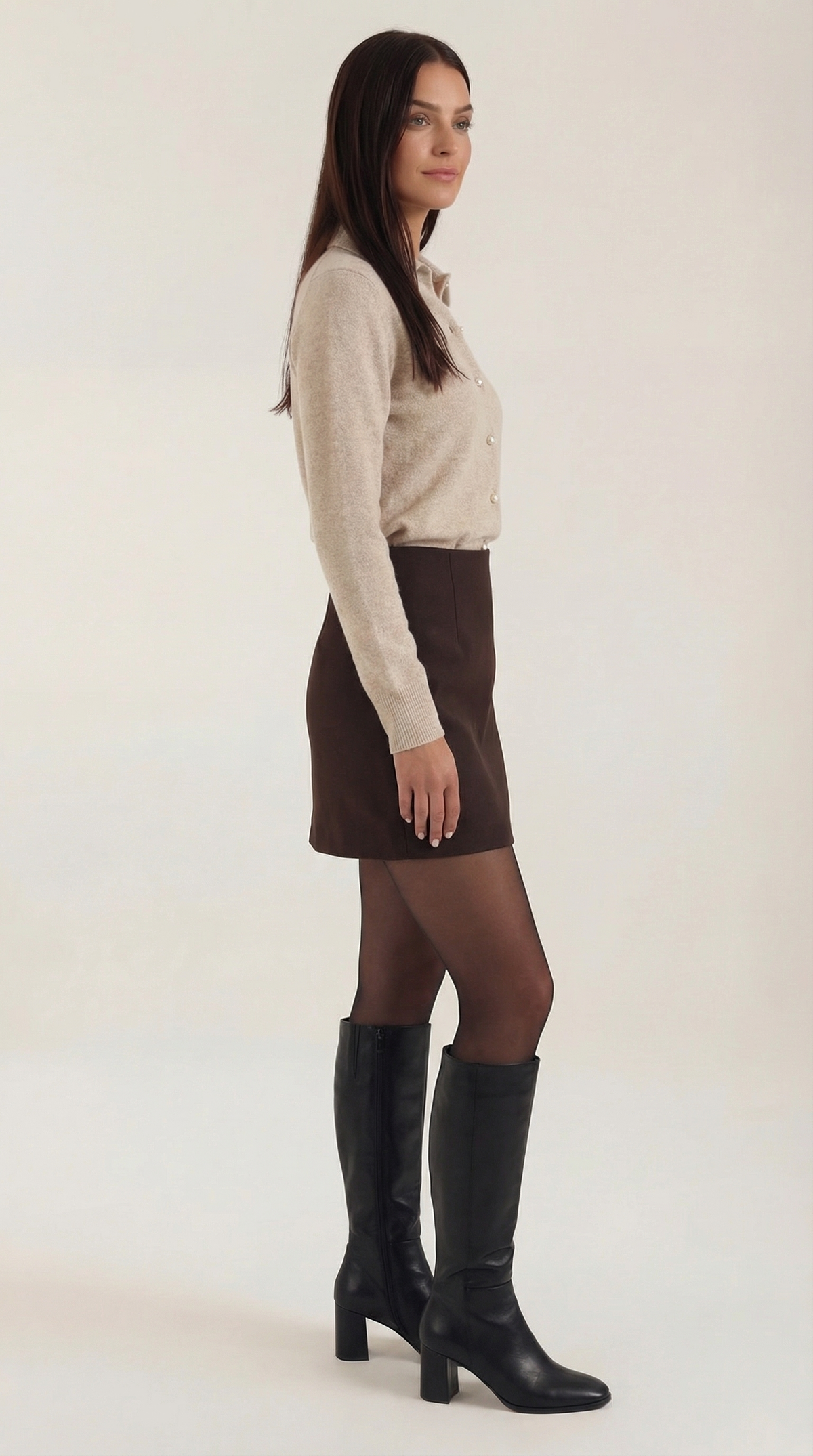 ADELAIDE | CARDIGAN DE PUNTO CON CUELLO Y BOTONES
