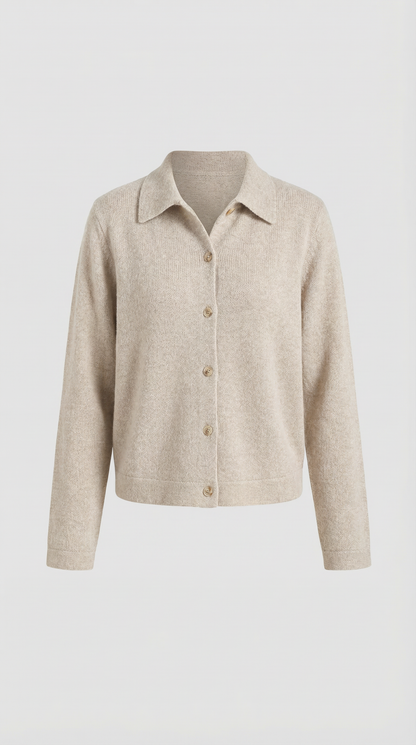 ADELAIDE | CARDIGAN DE PUNTO CON CUELLO Y BOTONES