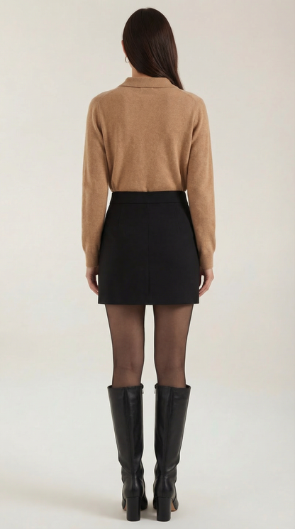 ADELAIDE | CARDIGAN DE PUNTO CON CUELLO Y BOTONES