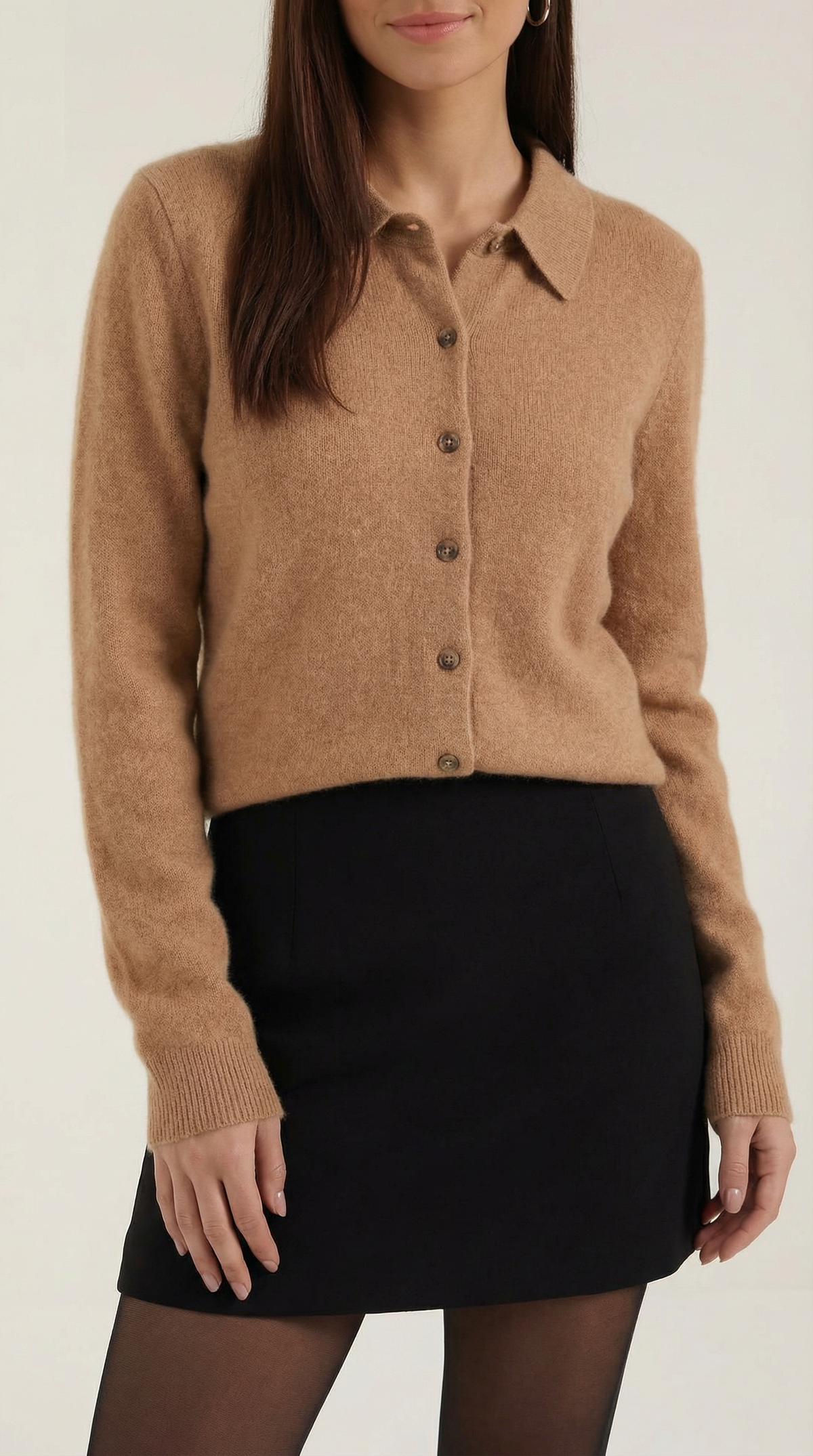 ADELAIDE | CARDIGAN DE PUNTO CON CUELLO Y BOTONES