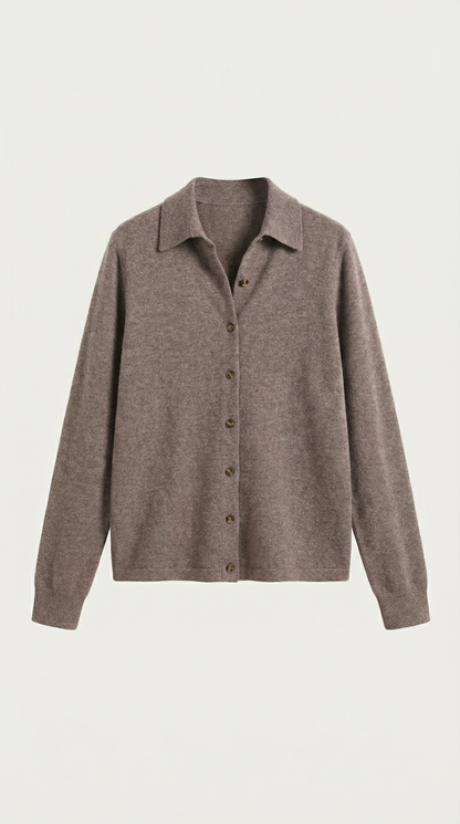 ADELAIDE | CARDIGAN DE PUNTO CON CUELLO Y BOTONES