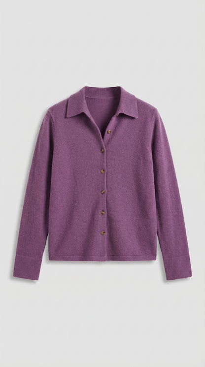 ADELAIDE | CARDIGAN DE PUNTO CON CUELLO Y BOTONES