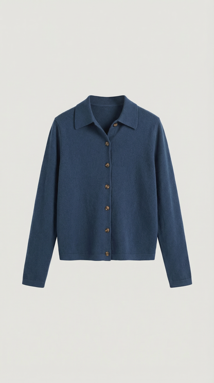ADELAIDE | CARDIGAN DE PUNTO CON CUELLO Y BOTONES