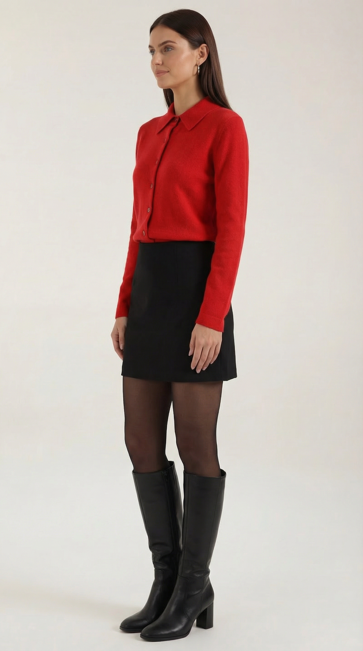 ADELAIDE | CARDIGAN DE PUNTO CON CUELLO Y BOTONES