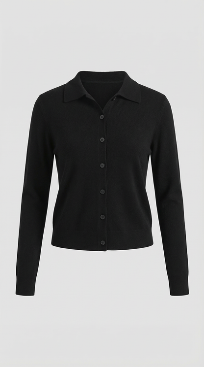ADELAIDE | CARDIGAN DE PUNTO CON CUELLO Y BOTONES