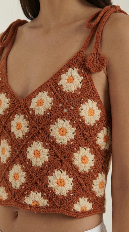 ELVIRA | BLUSA DE TIRANTES DE GANCHILLO