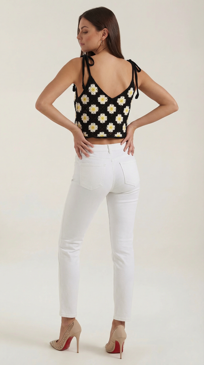 ELVIRA | BLUSA DE TIRANTES DE GANCHILLO