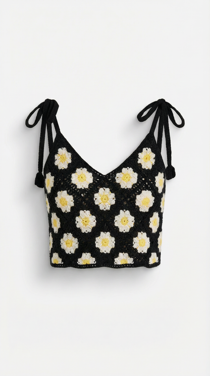 ELVIRA | BLUSA DE TIRANTES DE GANCHILLO