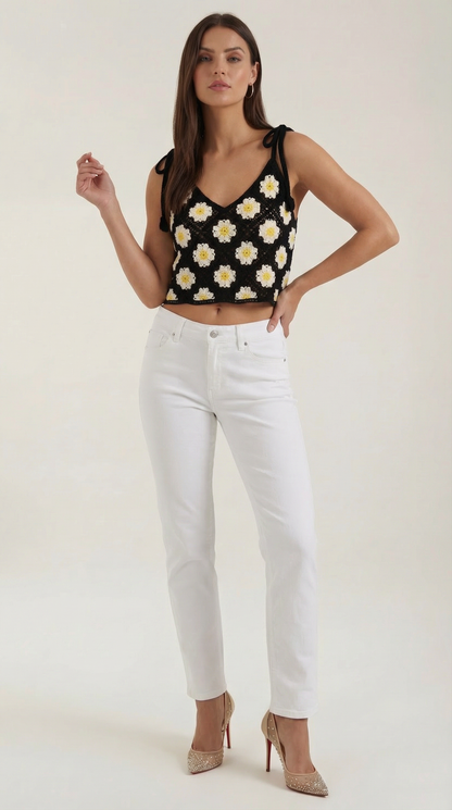 ELVIRA | BLUSA DE TIRANTES DE GANCHILLO
