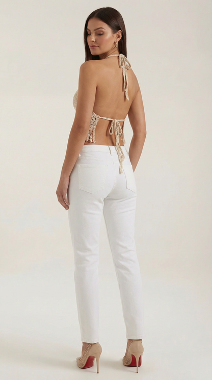 HILDA | TOP HALTER CON FLECOS