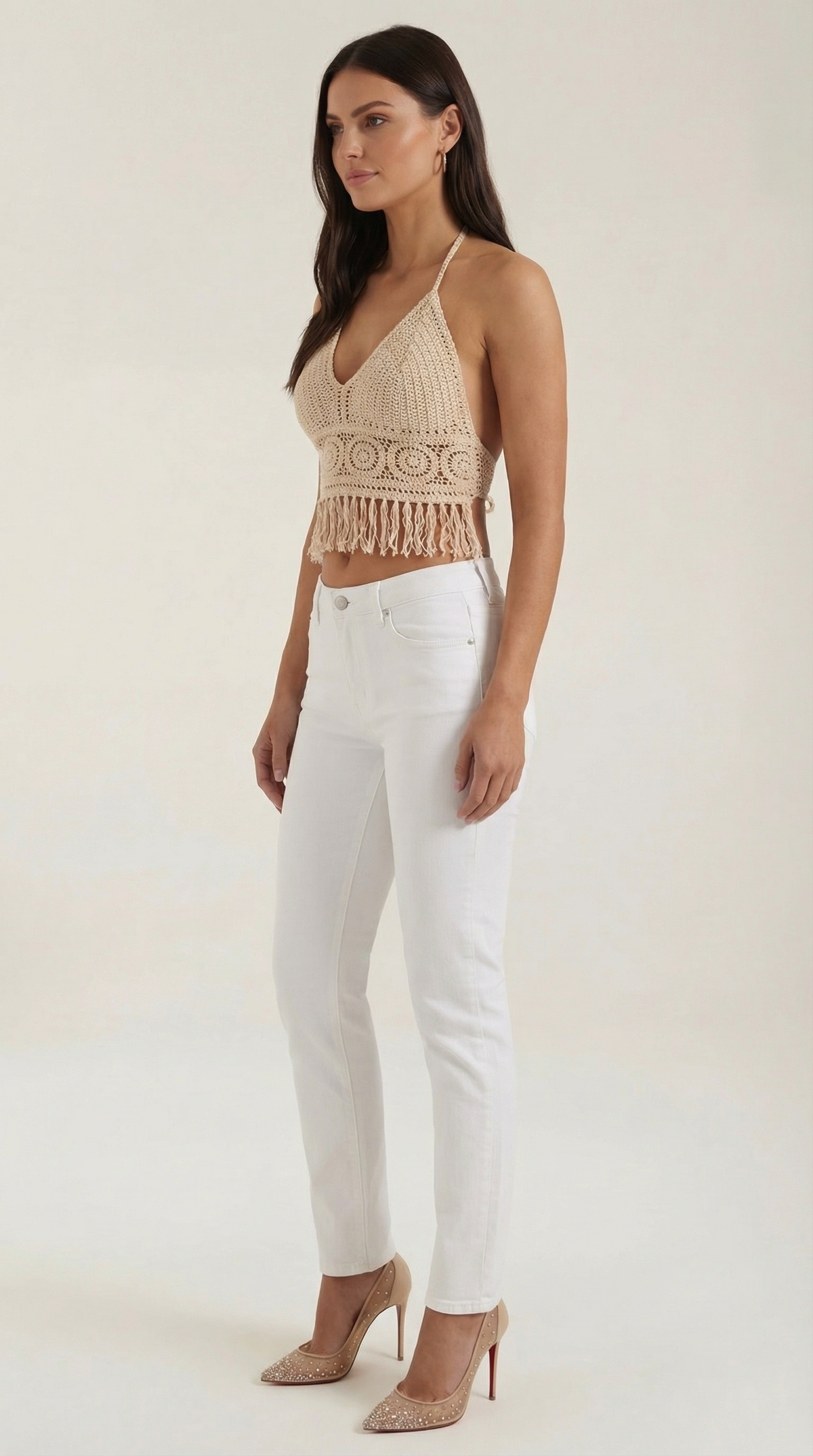 HILDA | TOP HALTER CON FLECOS