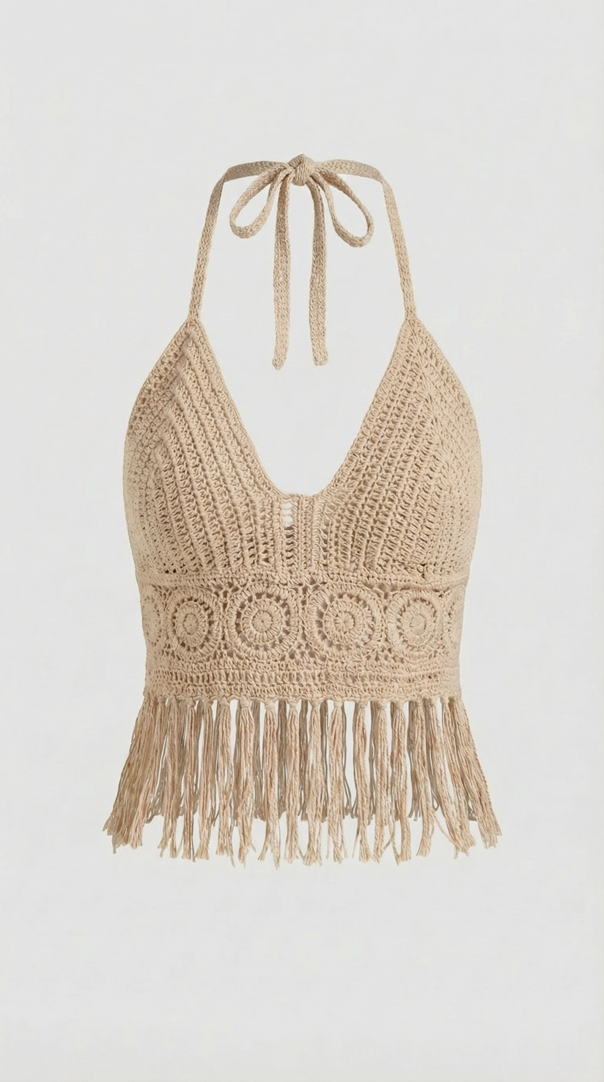 HILDA | TOP HALTER CON FLECOS