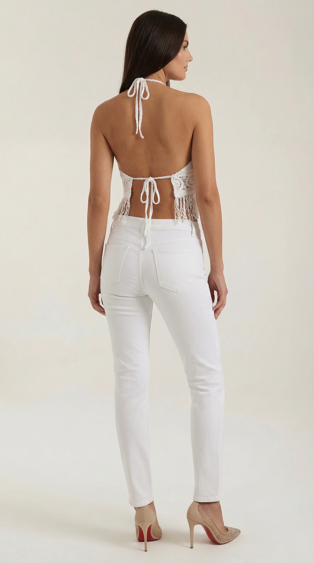 HILDA | TOP HALTER CON FLECOS