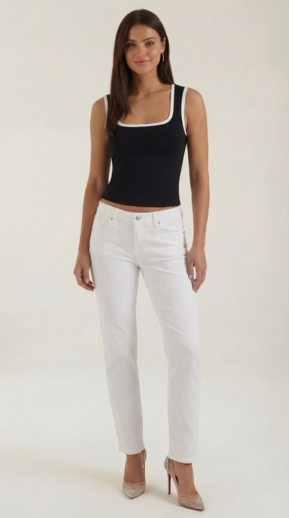ESTELLE | TOP CON ESCOTE CUADRADO