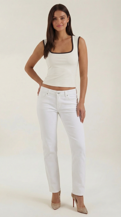 ESTELLE | TOP CON ESCOTE CUADRADO