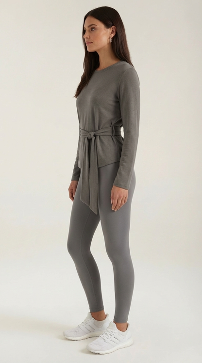 LORENA | CAMISETA DE MANGA LARGA CON DETALLE DE NUDO