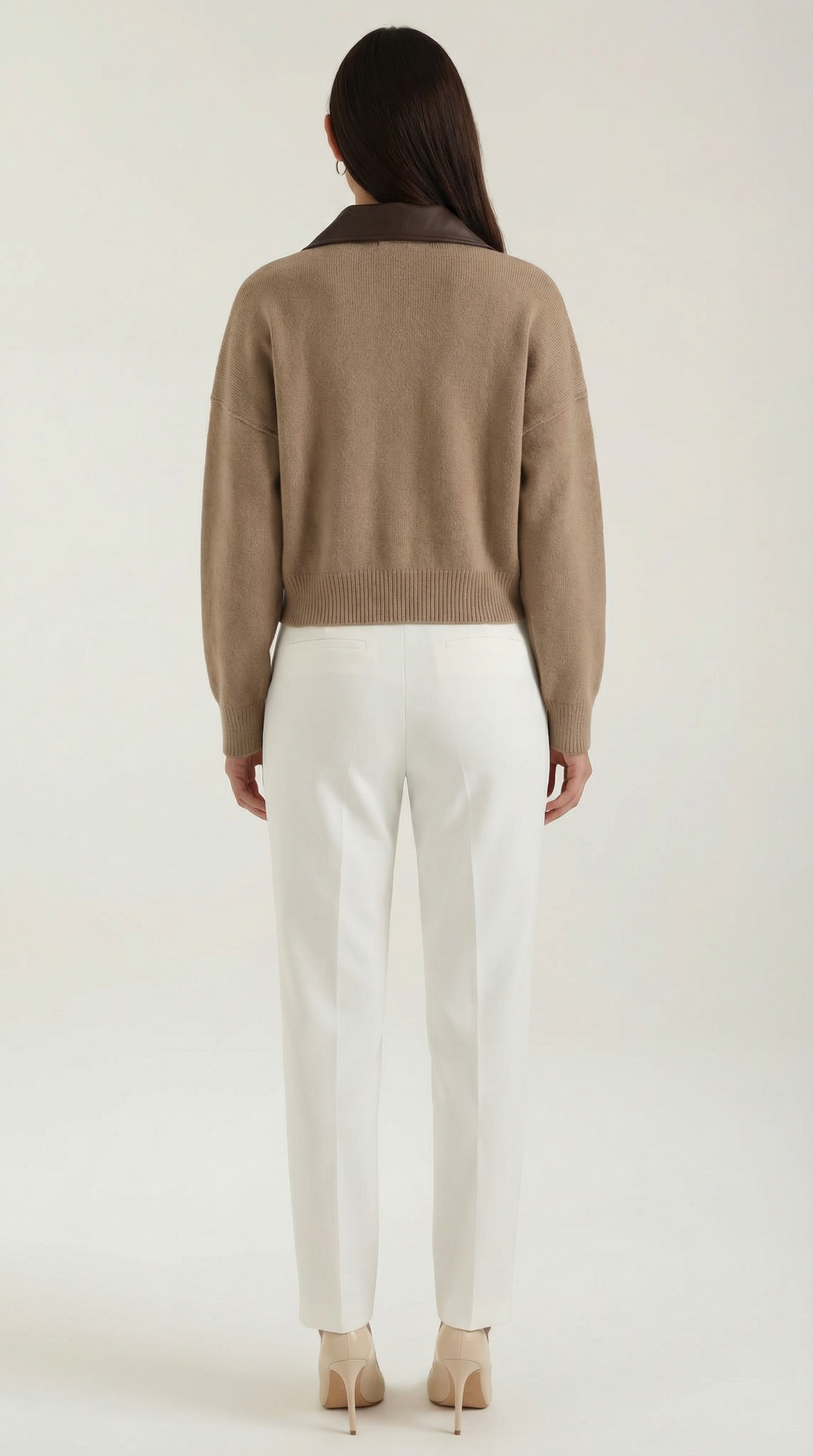 EIRA | CHAQUETA CORTA DE PUNTO CON CUELLO