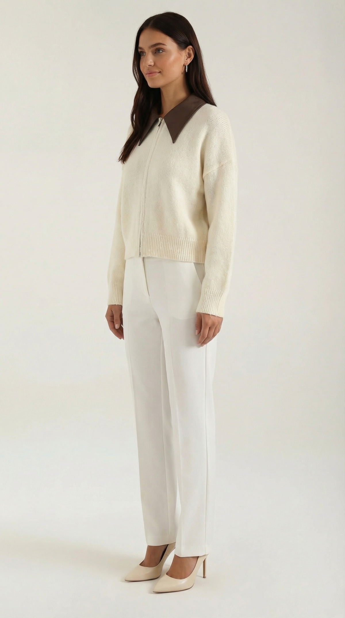 EIRA | CHAQUETA CORTA DE PUNTO CON CUELLO